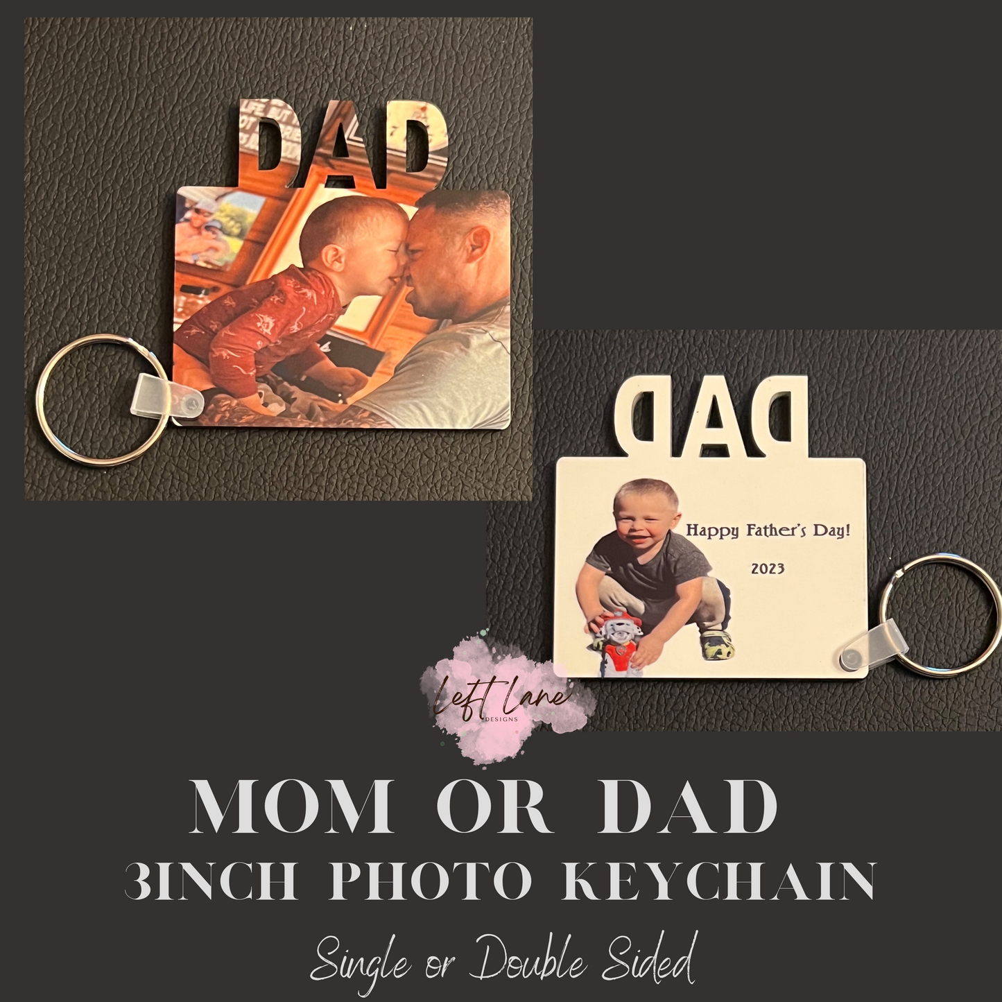 MOM/DAD 3in Keychain