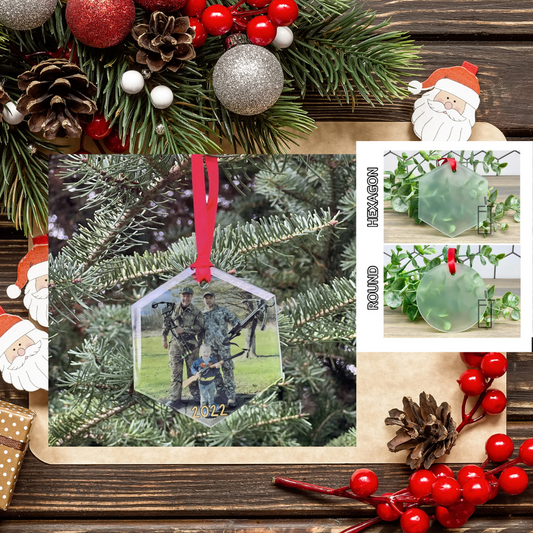 Glass personalizable ornament