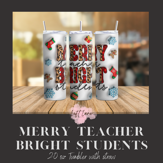 Merry and Bright 20 oz tumbler