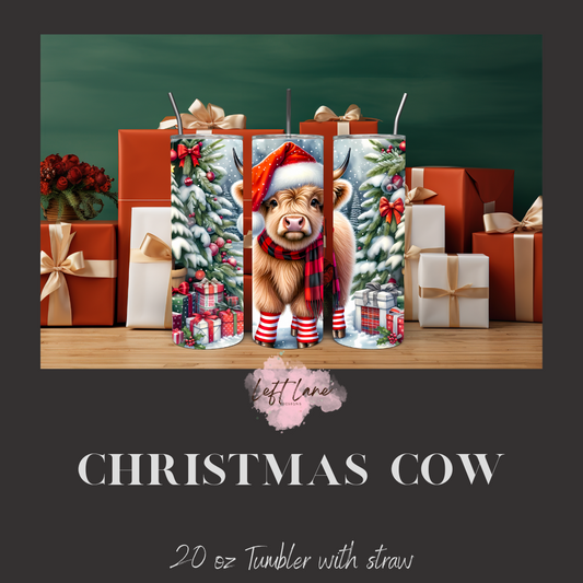 Christmas Cow 20 oz tumbler