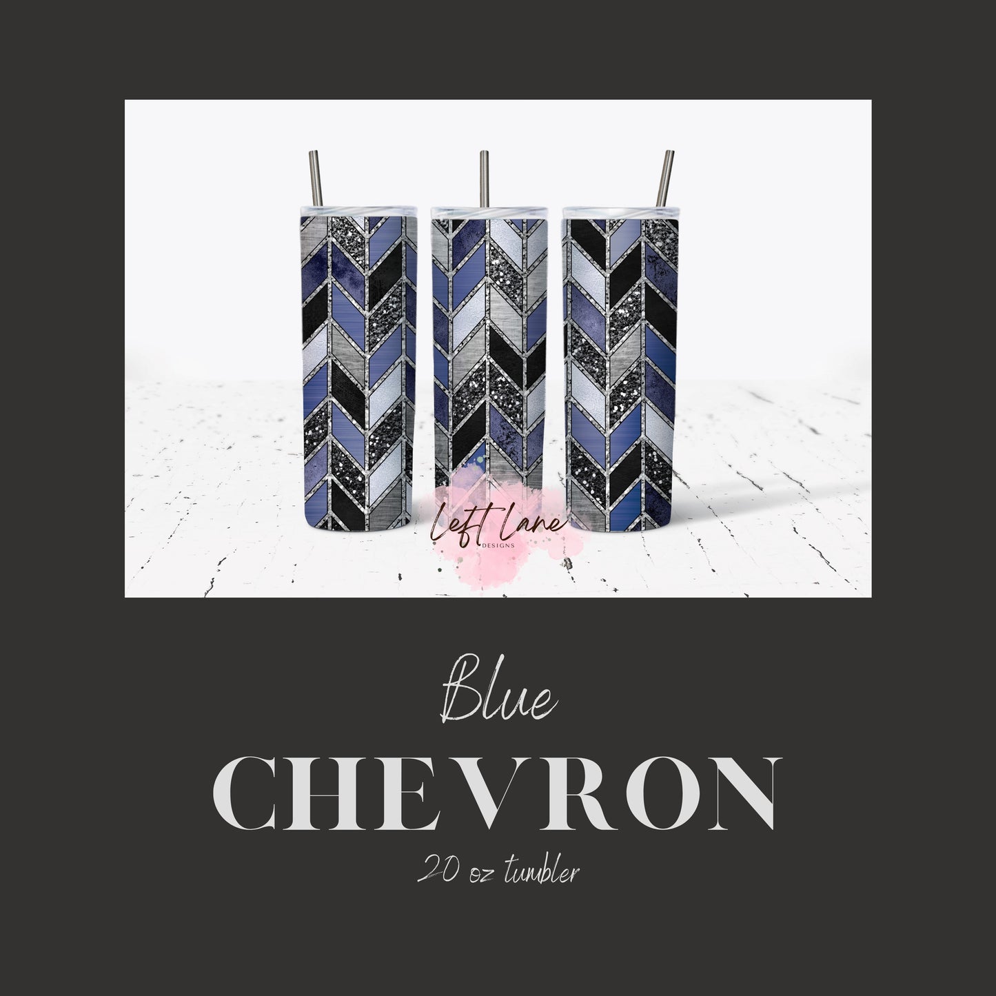 Chevron 20oz Straw Tumbler