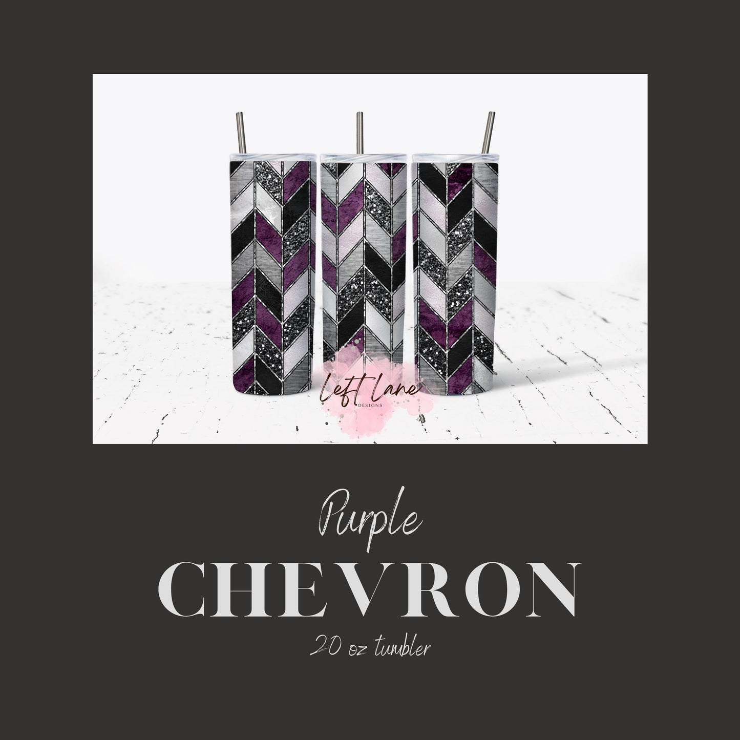 Chevron 20oz Straw Tumbler
