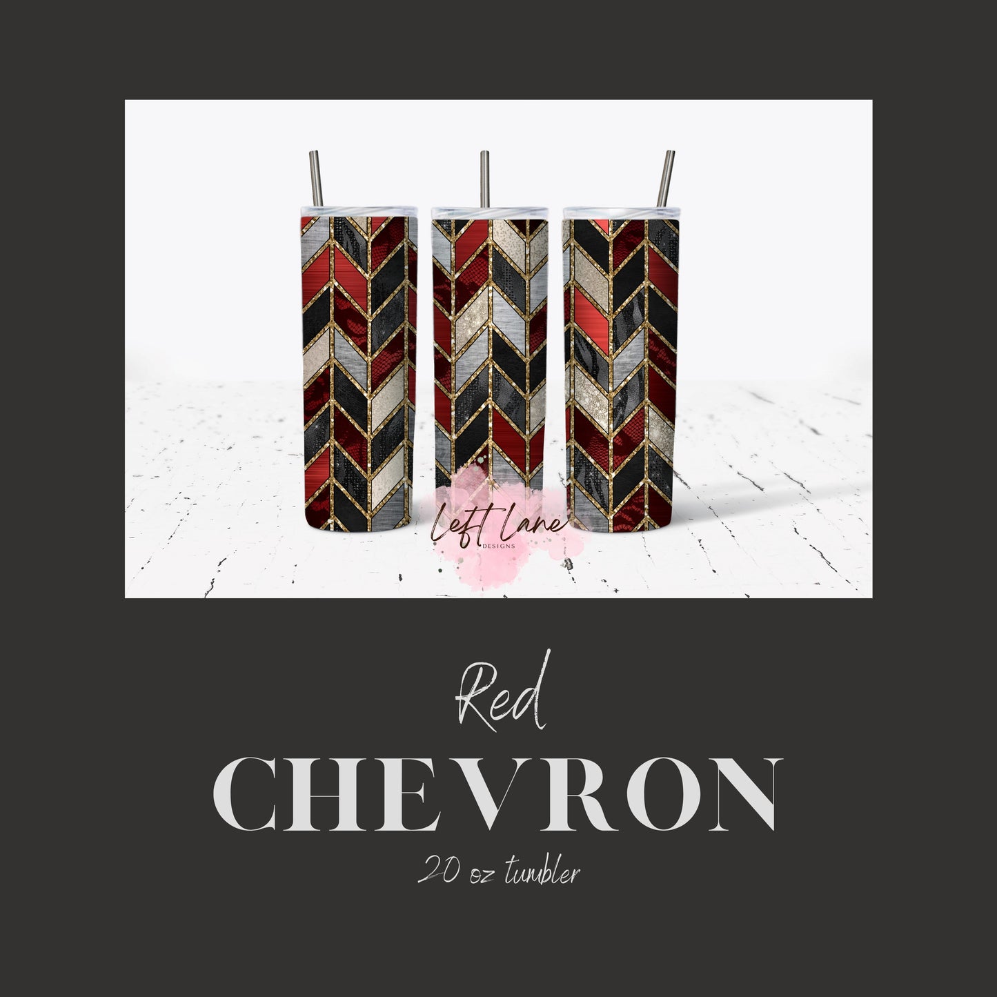 Chevron 20oz Straw Tumbler