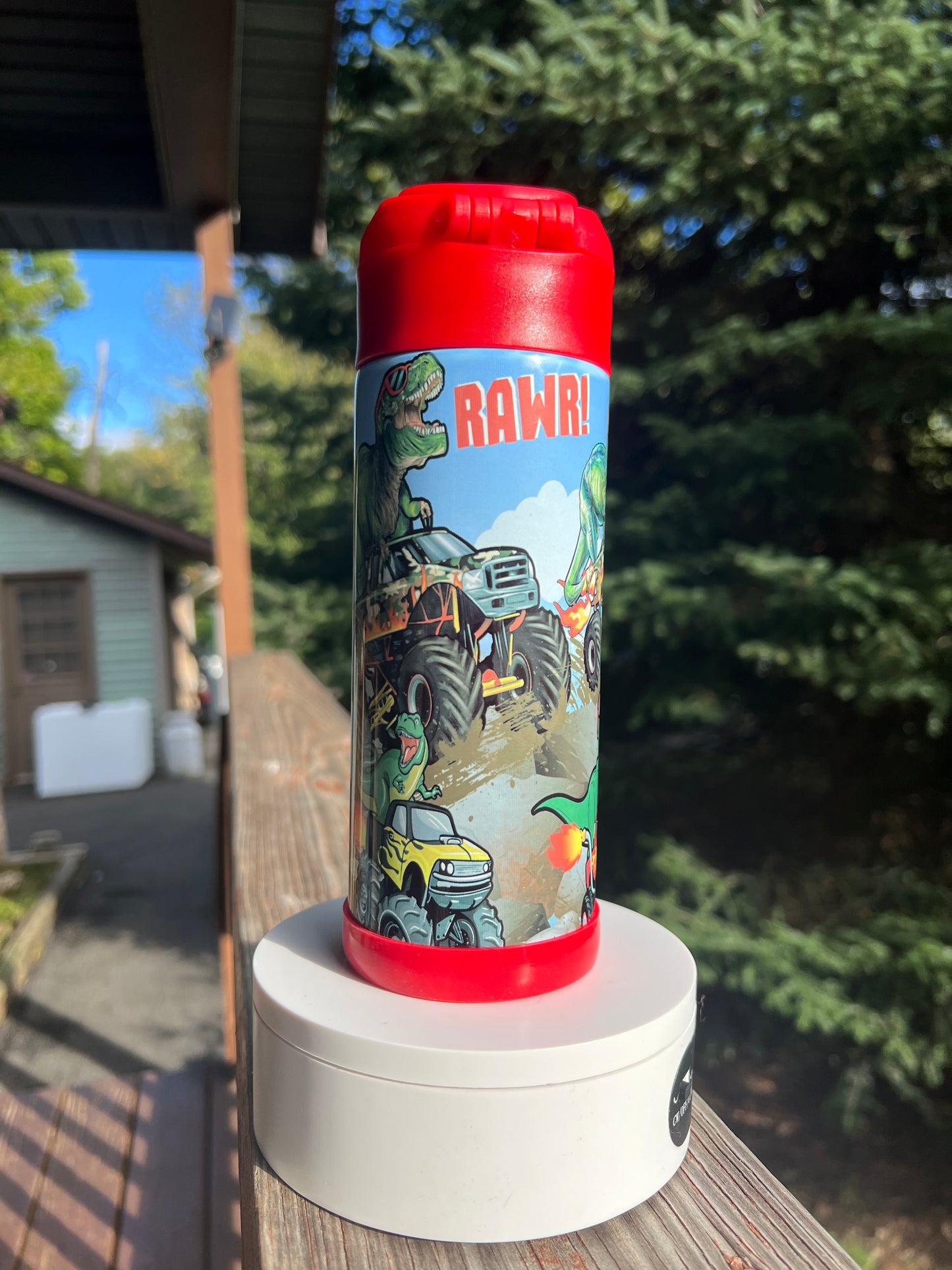 Kids 12oz dinosaur roar tumbler