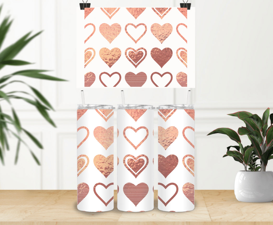 Rose Gold Hearts