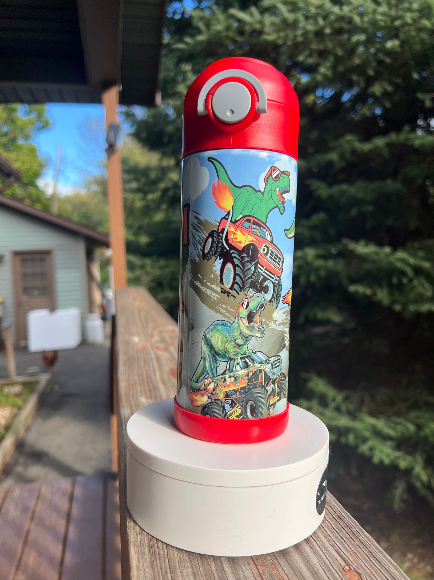 Kids 12oz dinosaur roar tumbler
