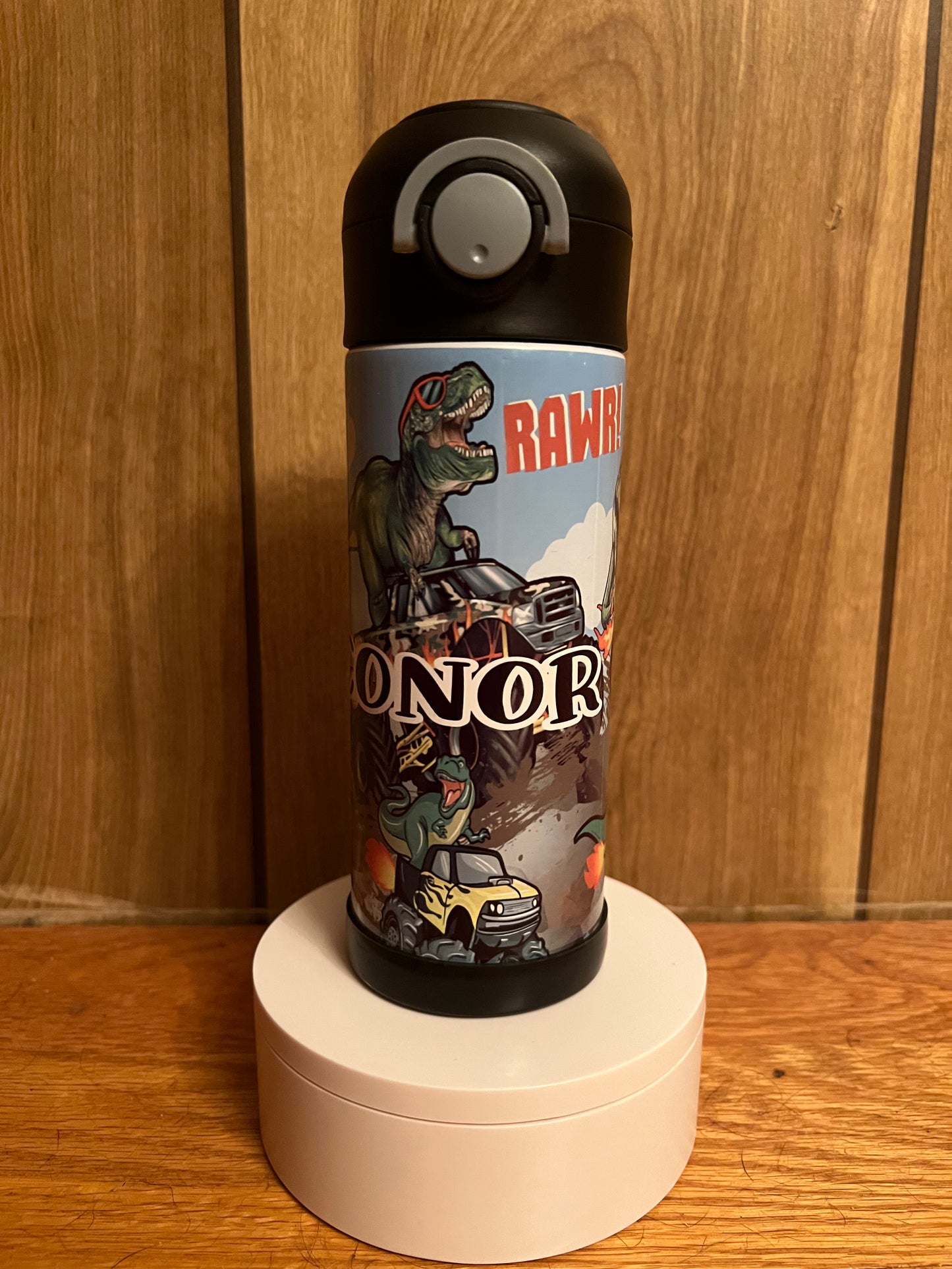 Kids 12oz dinosaur roar tumbler